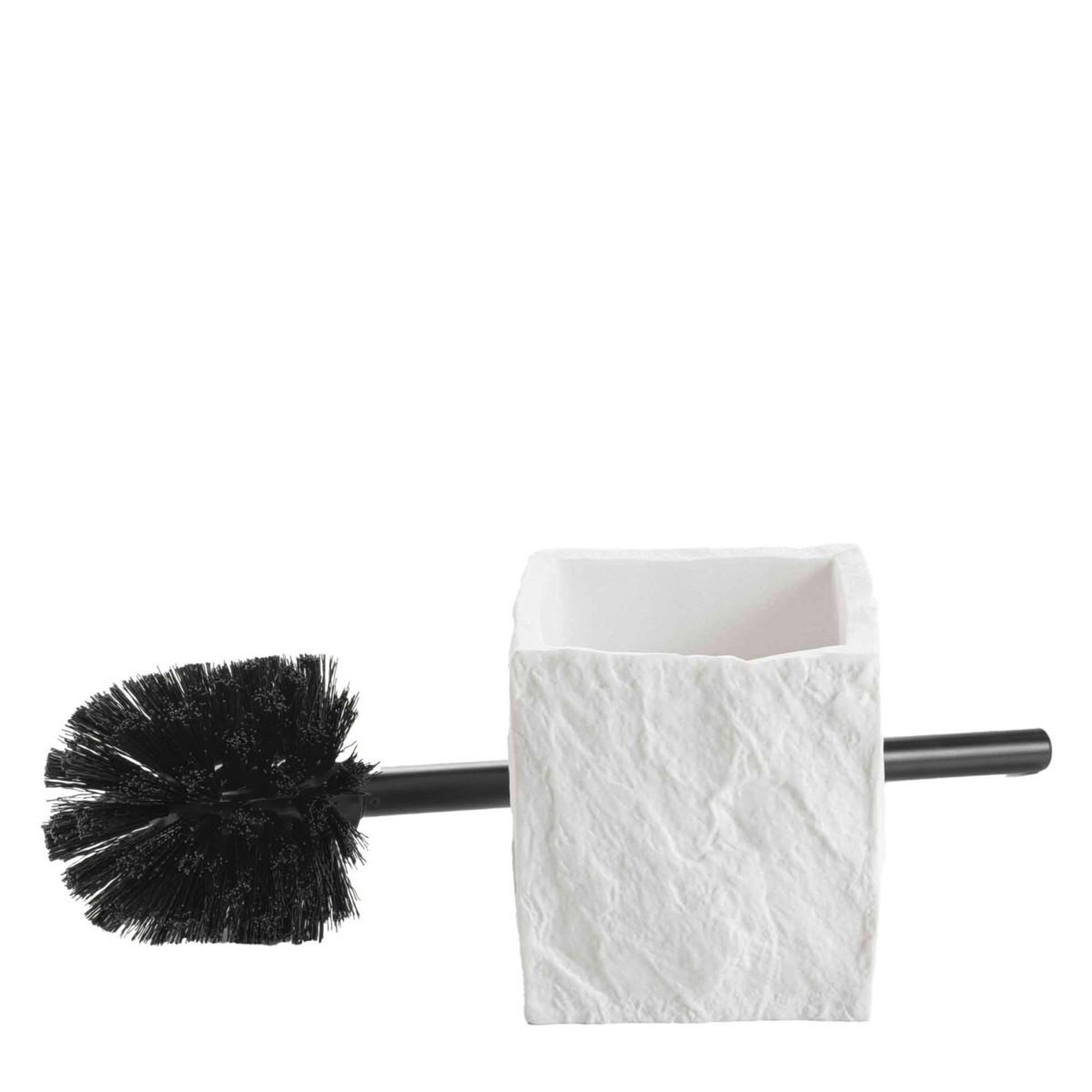 Voir la diapositive 2 : Douceur d'Intérieur Brosse wc effet minéral  stony  36cm blanc