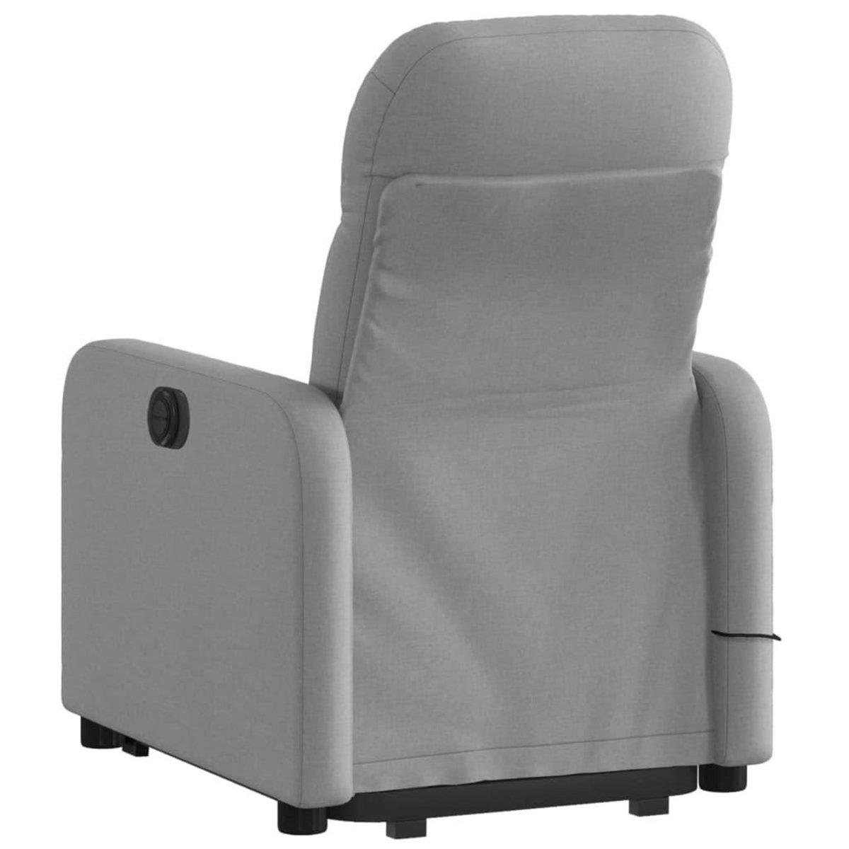 VIDAXL Fauteuil inclinable de massage electrique Gris clair Tissu