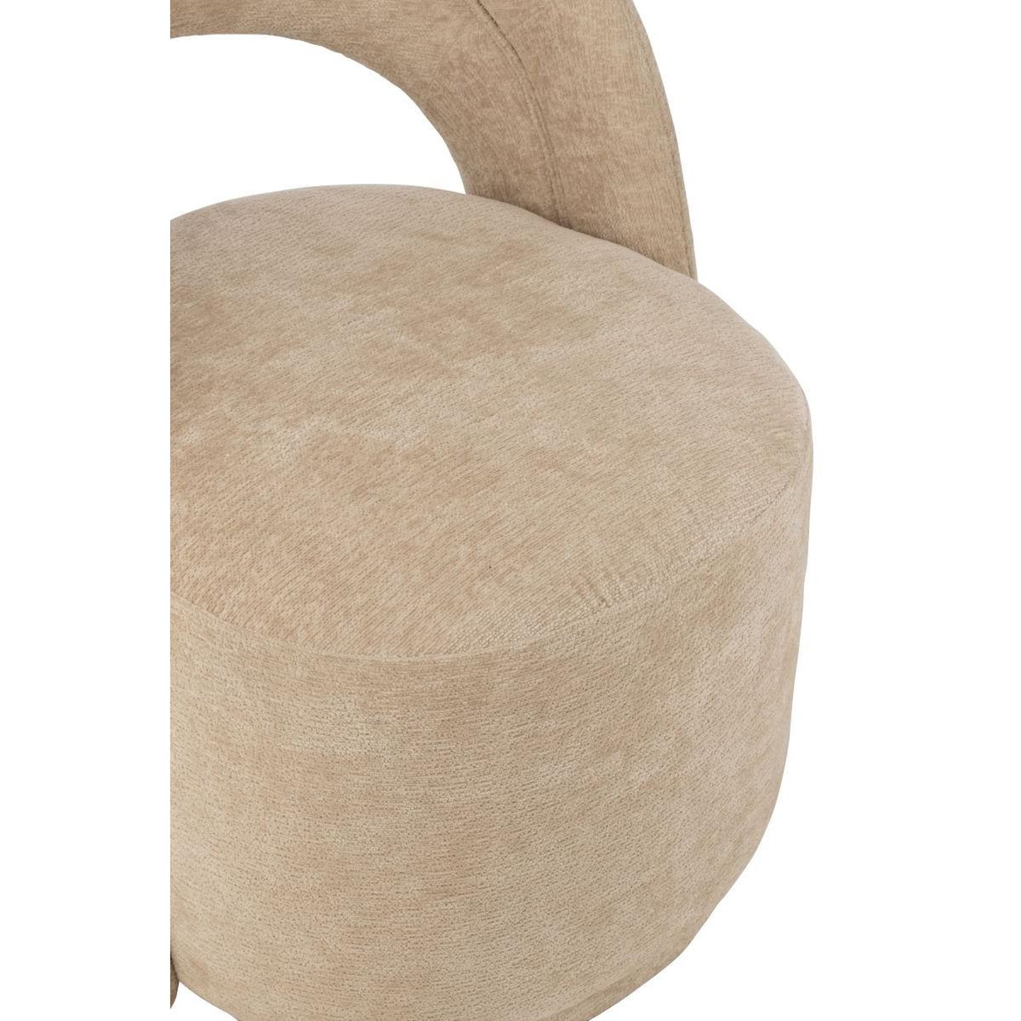 Voir la diapositive 6 : J-LINE Fauteuil design arrondi  anise  80cm beige