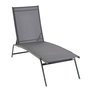 Voir la diapositive 3 : GARDEN STAR Bain de soleil multi-positions - Textilène et acier -  gris 