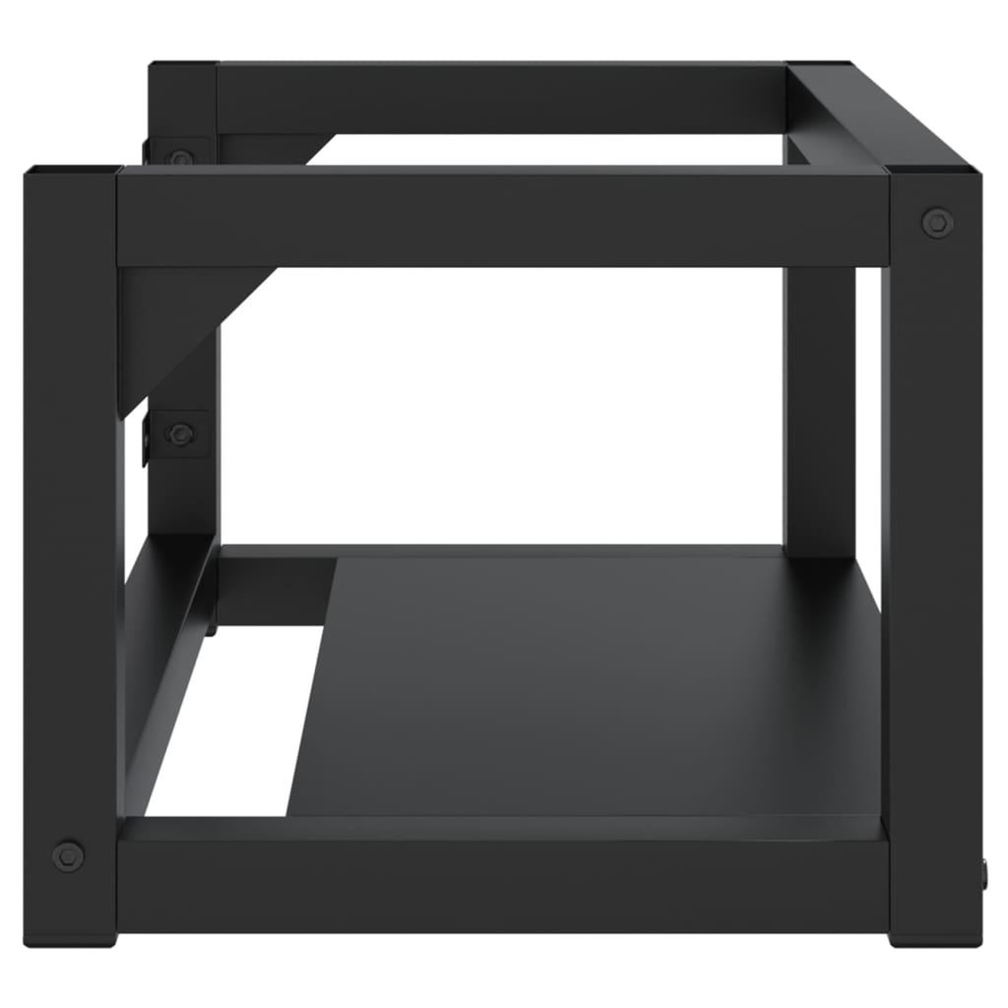 Voir la diapositive 4 : VIDAXL Cadre de lavabo de salle de bain mural Noir 59x38x31 cm Fer