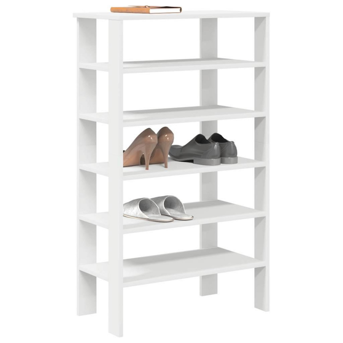 VIDAXL Etagere a chaussures blanc 61x32x105 cm bois d'ingenierie