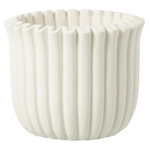 Paris Prix Cache-Pot Côtelé en Ciment  Mitch  19cm Blanc