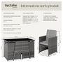 Voir la diapositive 6 : tectake Salon de jardin pour 2 personnes gris