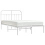 Voir la diapositive 5 : VIDAXL Cadre de lit metal sans matelas et tete de lit blanc 120x190 cm