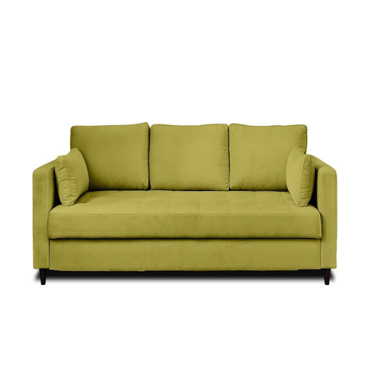 LISA DESIGN Anna - canapé droit 3 places convertible avec poche en velours
