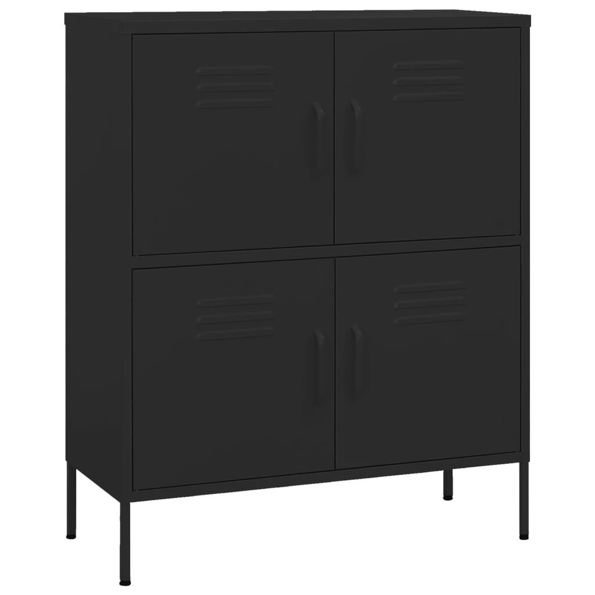 Voir la diapositive 2 : VIDAXL Armoire de rangement Noir 80x35x101,5 cm Acier
