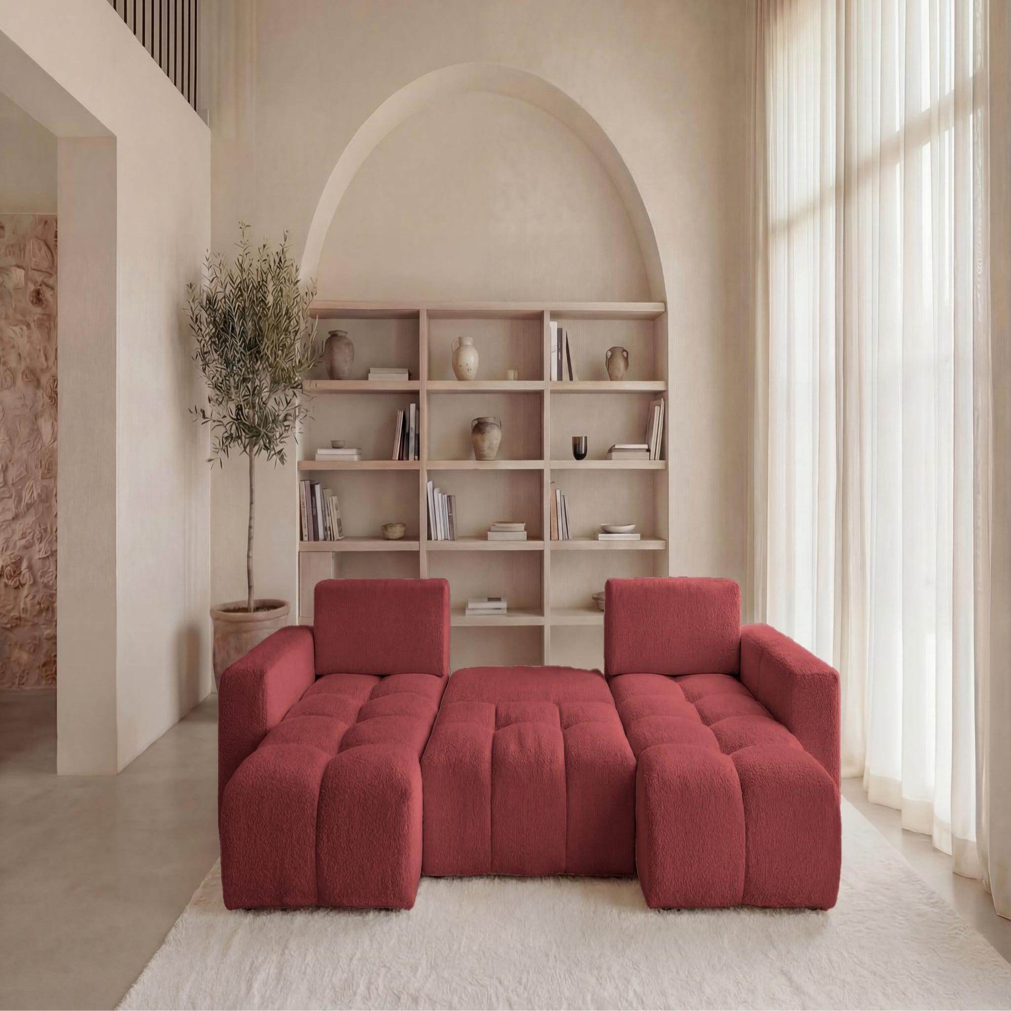 Voir la diapositive 4 : CASANOVA PARIS Constance - canapé panoramique tissu chenille