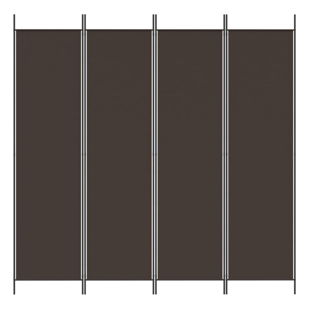 VIDAXL Cloison de separation 4 panneaux Marron 200x200 cm Tissu