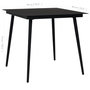Voir la diapositive 5 : VIDAXL Table a dîner de jardin Noir 80x80x74 cm Acier et verre