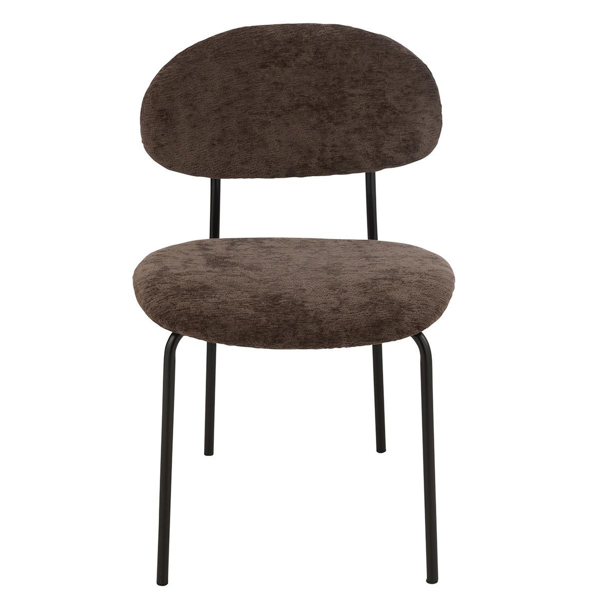 Voir la diapositive 2 : J-LINE Chaise design  anise  82cm marron foncé