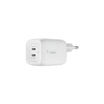 Belkin Chargeur USB C x2 65W GaN PPS Blanc