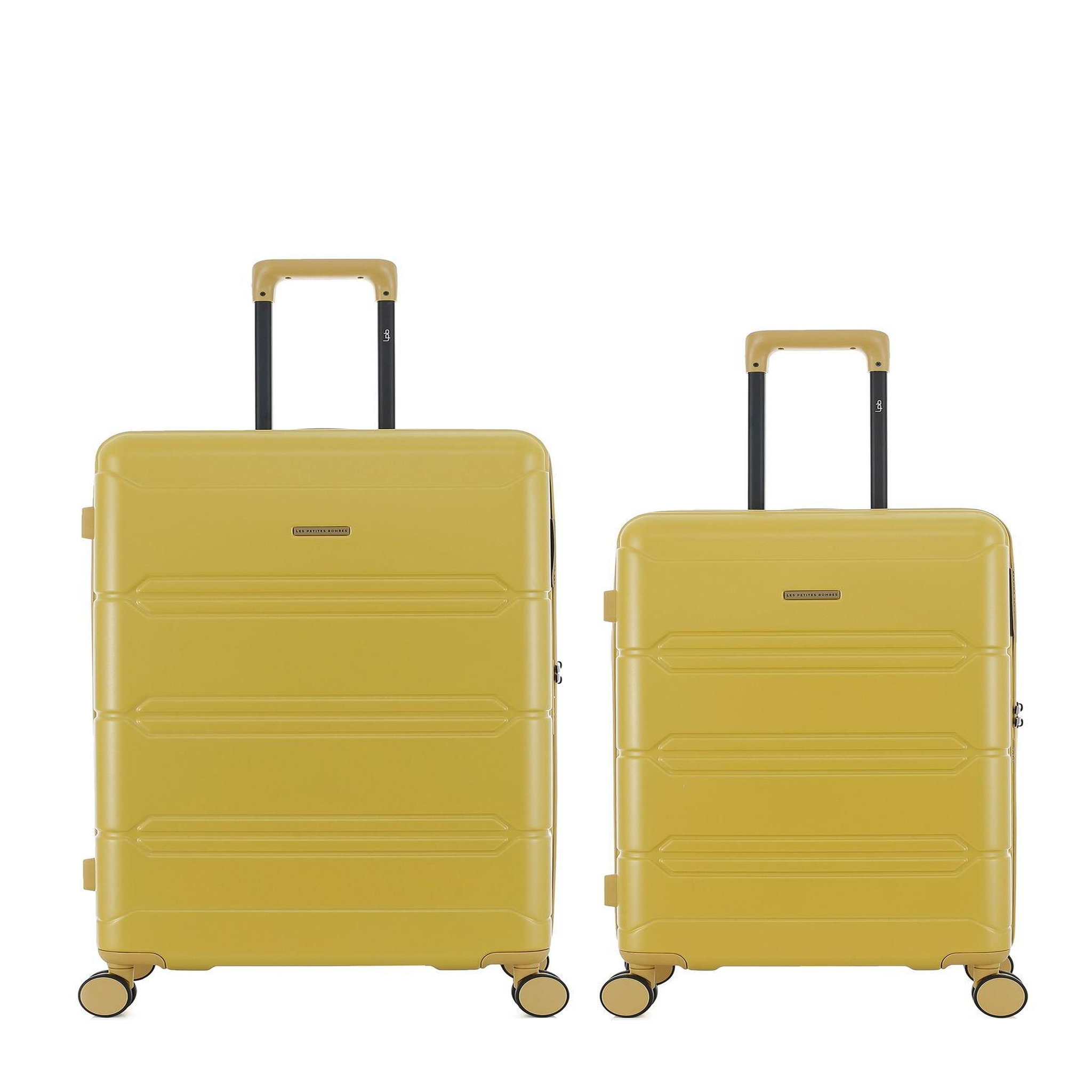 LES P'TITES BOMBES LPB Lot de 2 Valises Rigides Grand Format et Taille Moyenne LYNDA