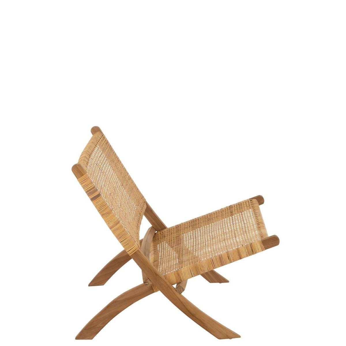 Paris Prix Fauteuil Pliant en Teck  Moises  78cm Naturel