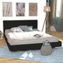 Voir la diapositive 1 : Lit double 140x190 cm avec tête de lit et sommier LAGOS