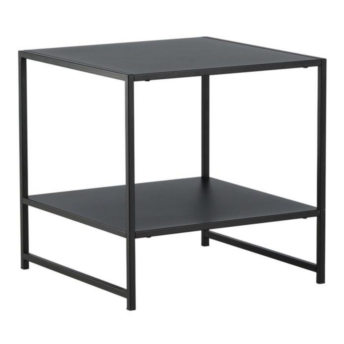 Paris Prix Table d'Appoint Avec Étagère  Staal  50cm Noir