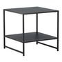 Voir la diapositive 1 : Paris Prix Table d'Appoint Avec Étagère  Staal  50cm Noir