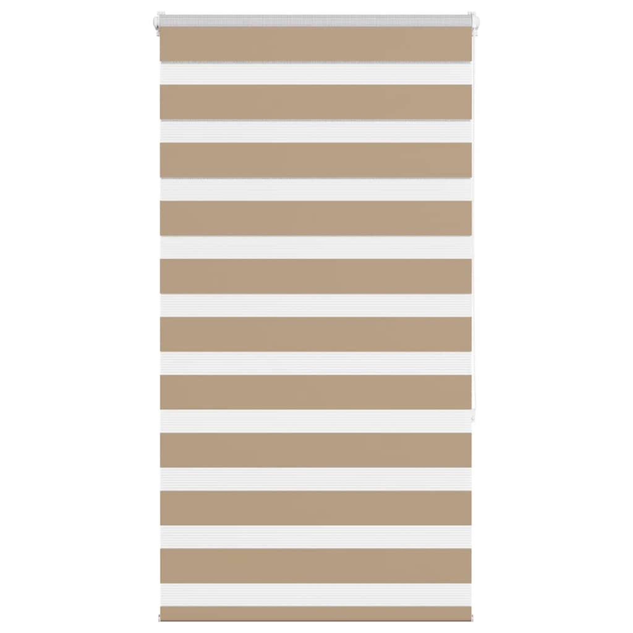 VIDAXL Store zebre marron sable largeur du tissu 70,9 cm polyester
