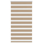 VIDAXL Store zebre marron sable largeur du tissu 70,9 cm polyester