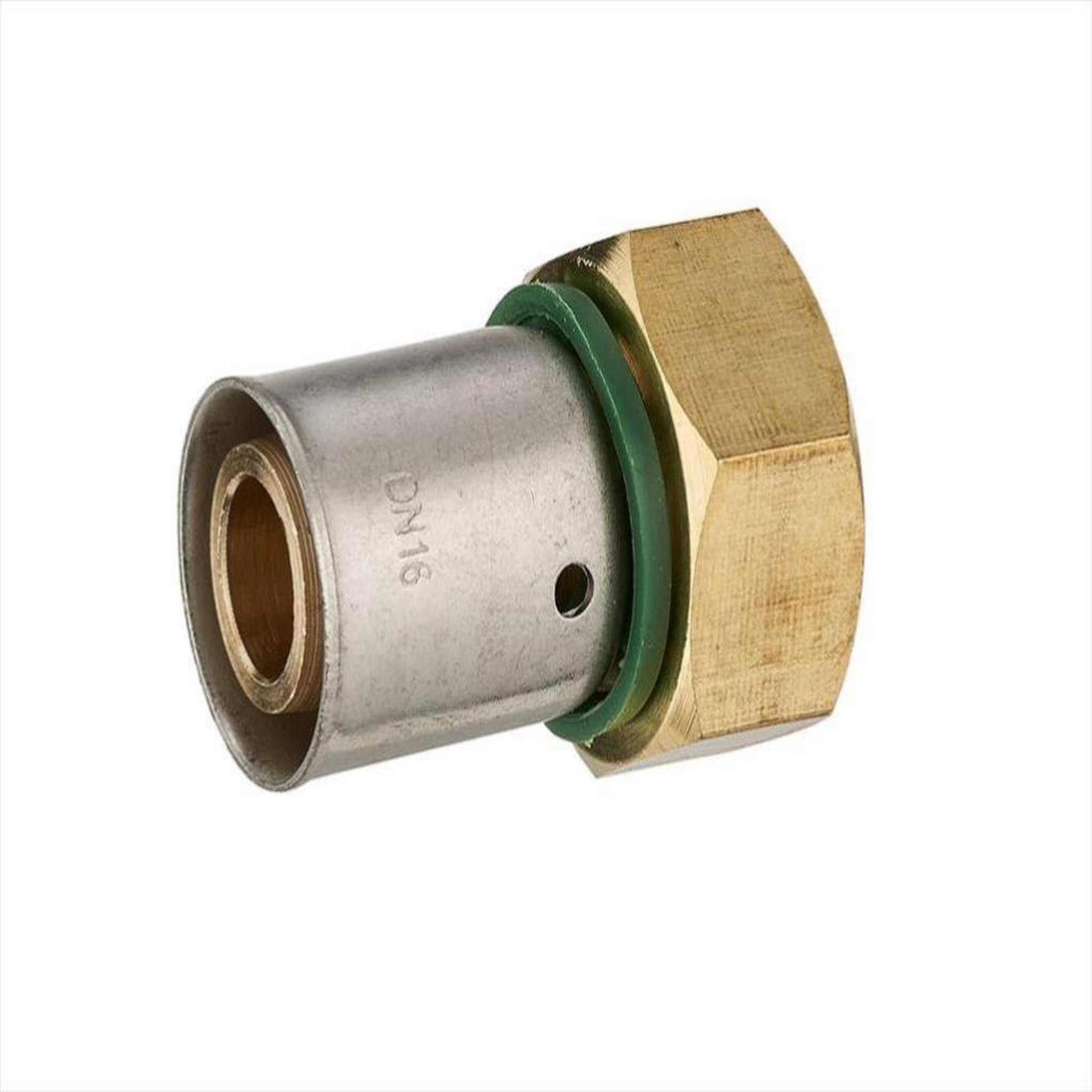 CENTRALE BRICO Raccord droit avec écrou libre à sertir laiton F 15 x 21 pour tube en per
