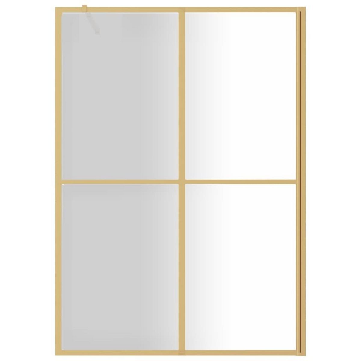 VIDAXL Paroi de douche avec verre ESG transparent dore 140x195 cm