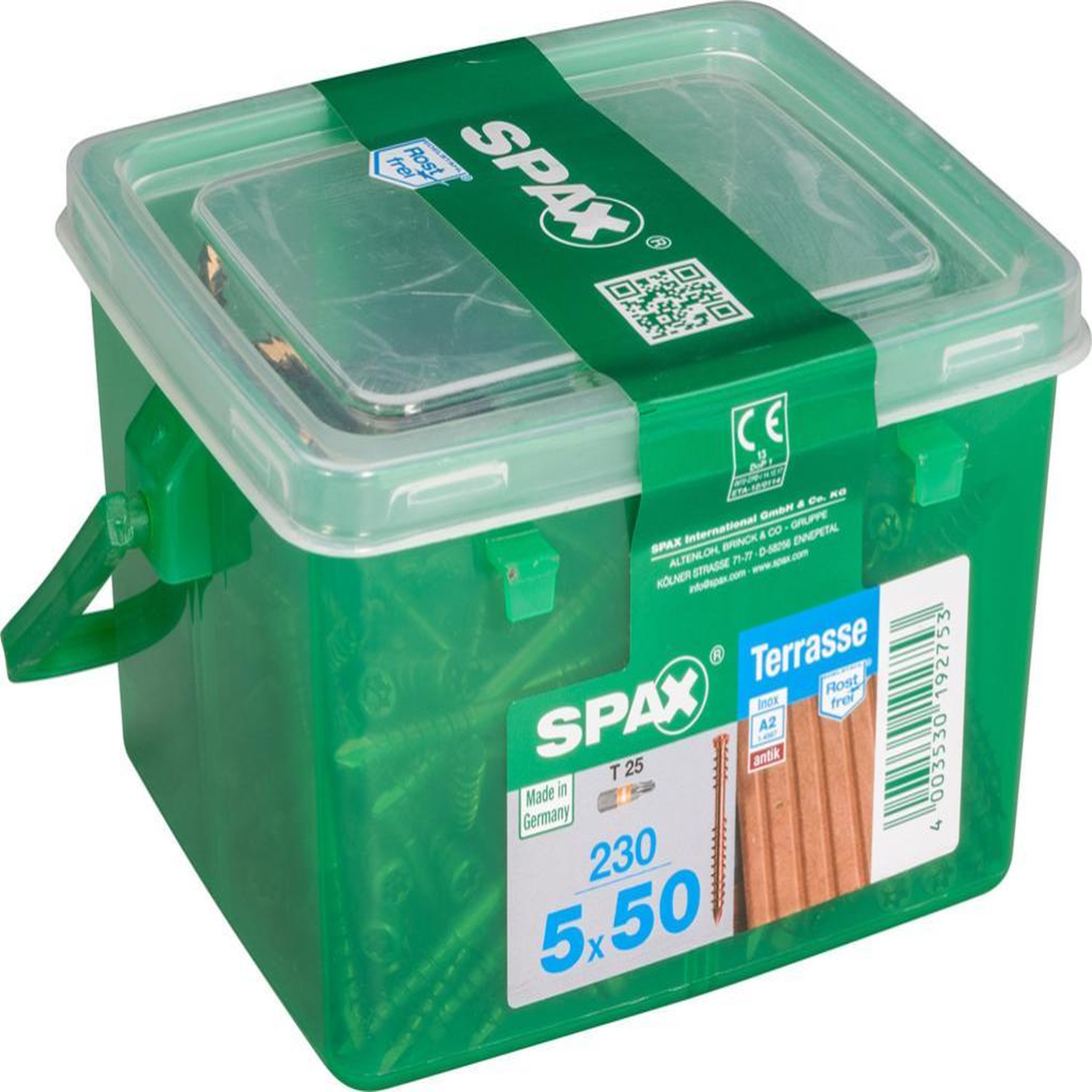 CENTRALE BRICO Lot de 230 vis inox étoile SPAX, Diam.5 mm x L.50 mm