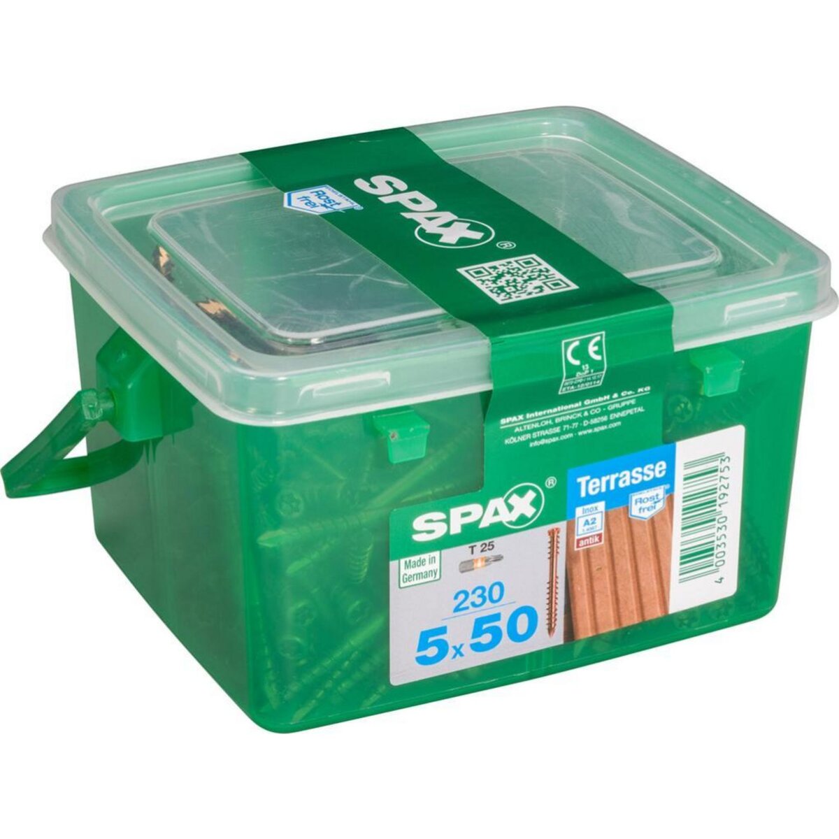 CENTRALE BRICO Lot de 230 vis inox étoile SPAX, Diam.5 mm x L.50 mm