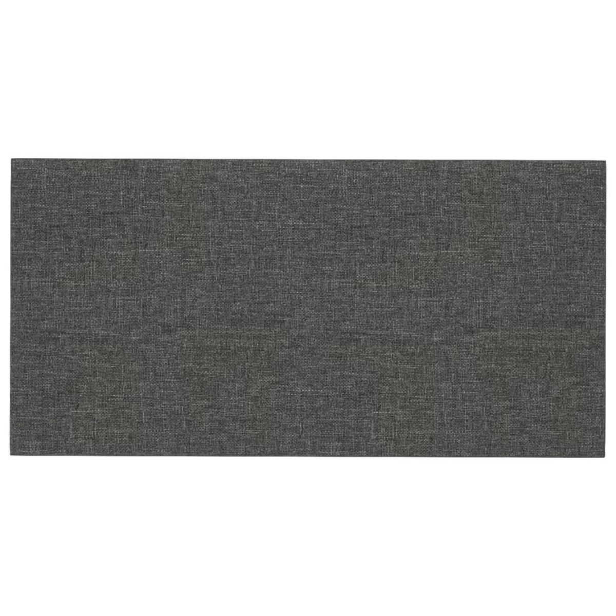 VIDAXL Panneaux muraux 12 pcs Gris fonce 60x30 cm Tissu 2,16 m²