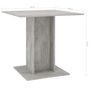 Voir la diapositive 6 : VIDAXL Table a manger Gris beton 80x80x75 cm bois d'ingenierie
