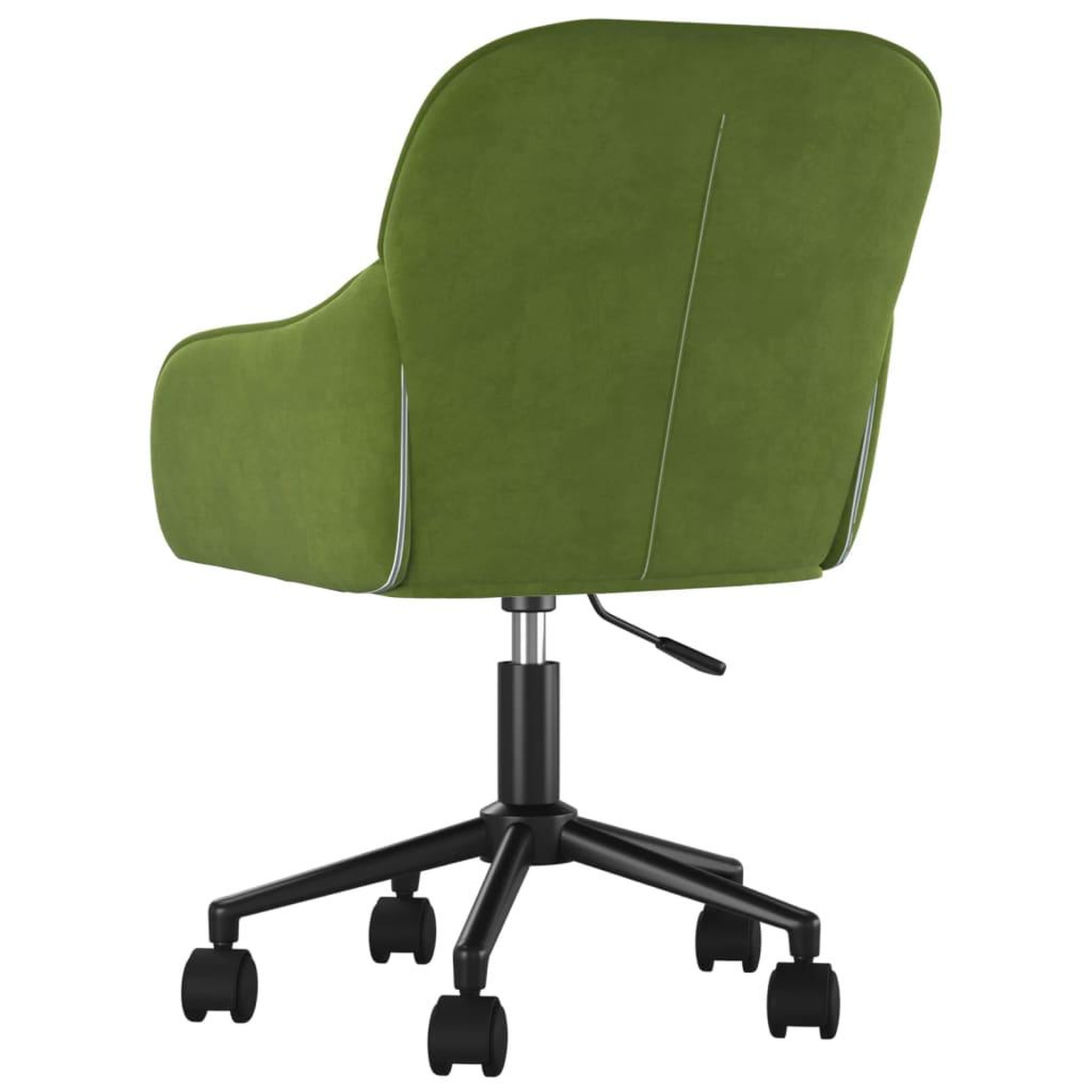 Voir la diapositive 5 : VIDAXL Chaise pivotante de bureau Vert clair Velours