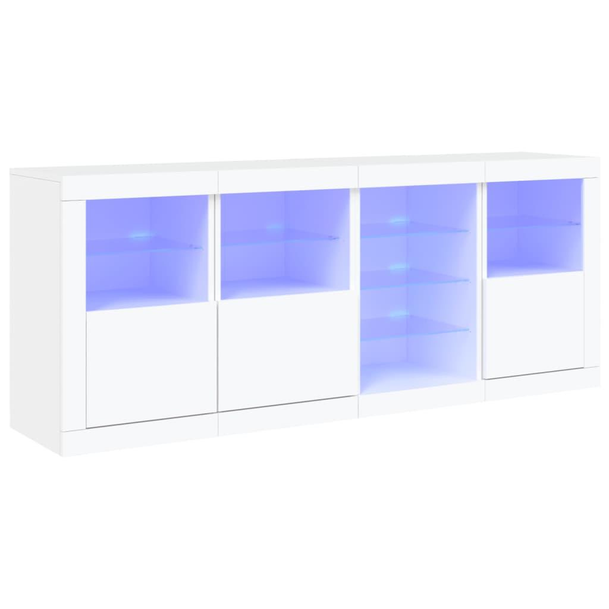 Voir la diapositive 2 : VIDAXL Buffet avec lumieres LED blanc 164x37x67 cm