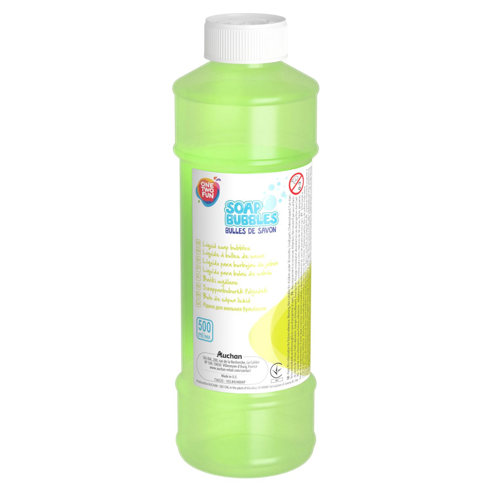 Voir la diapositive 2 : One Two Fun Liquide à bulles de savon 500 ml