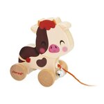 Juratoys-Janod Petite vache en bois a promener