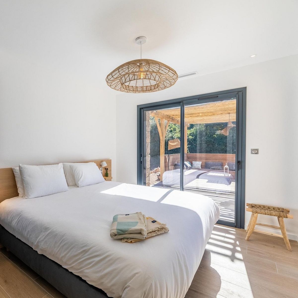 Lumisky Suspension intérieur ALBA NATURAL Beige Fibre naturelle D80CM