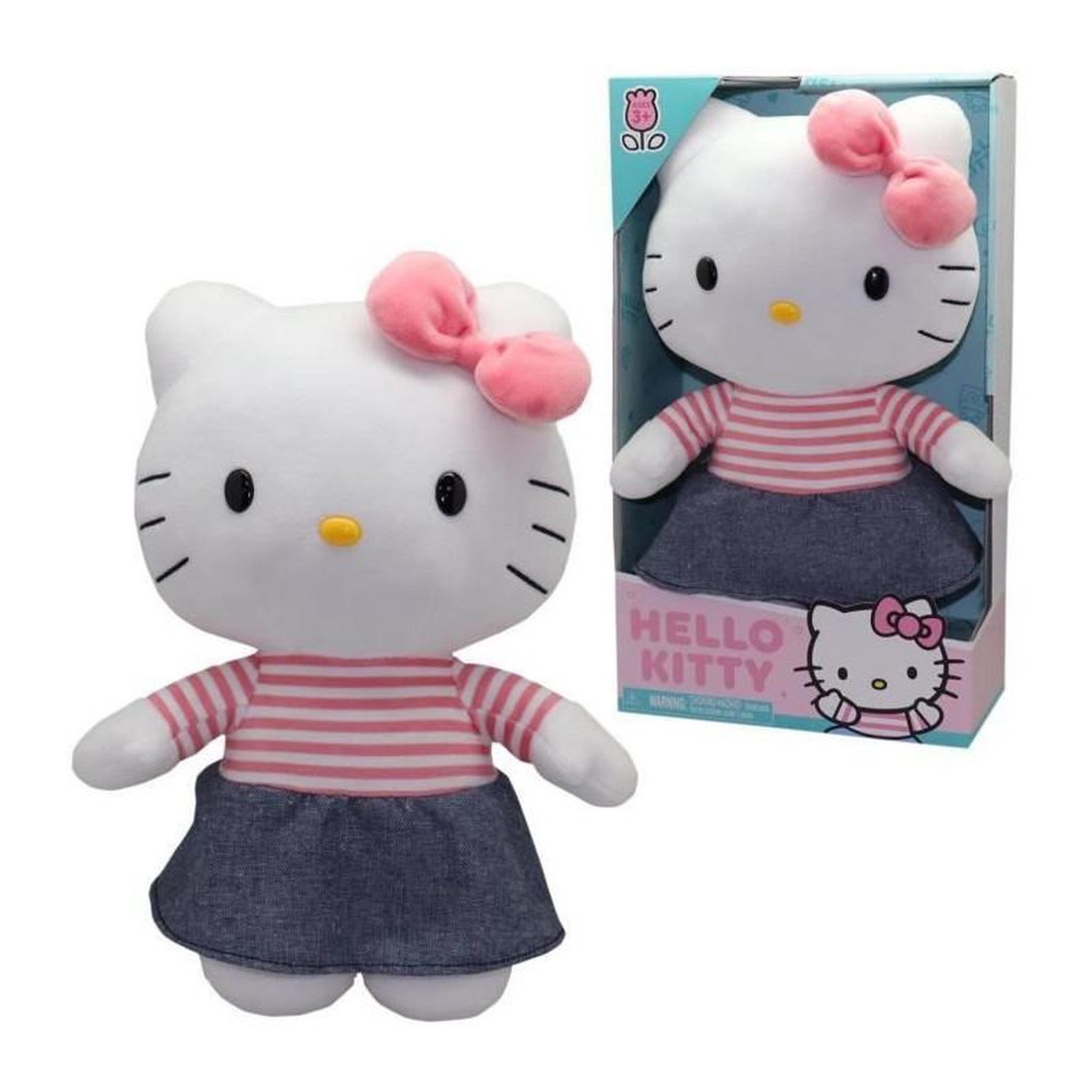 GPTOYS Peluche - GPTOYS - HELLO KITTY - HKT131 - Modele robe denim - 30 cm - Des 3 ans