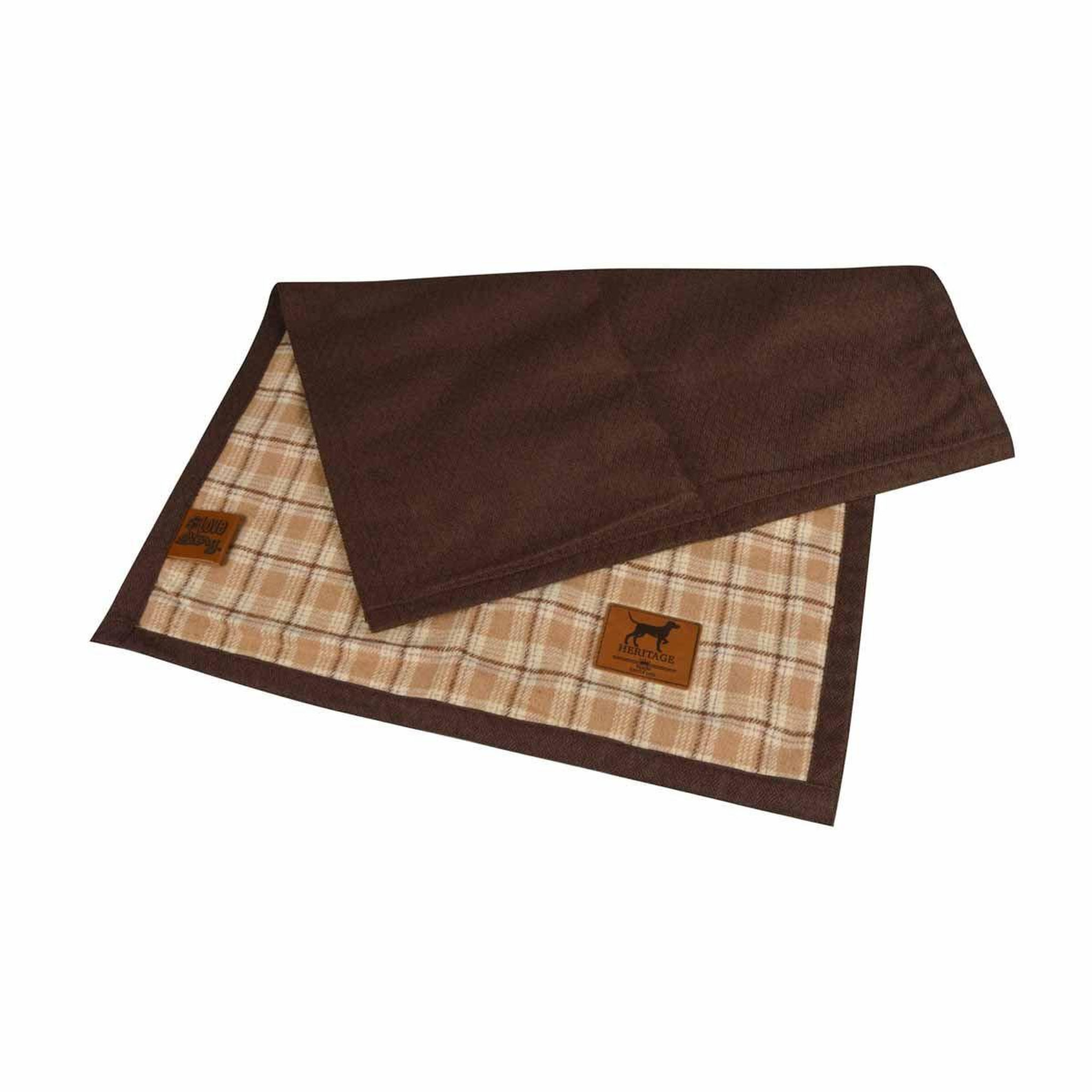 Voir la diapositive 1 : LOVE STORY Plaid pour chien & chat  héritage  50x70cm noisette