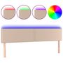 Voir la diapositive 2 : VIDAXL Tete de lit a LED Cappuccino 200x5x78/88 cm Similicuir