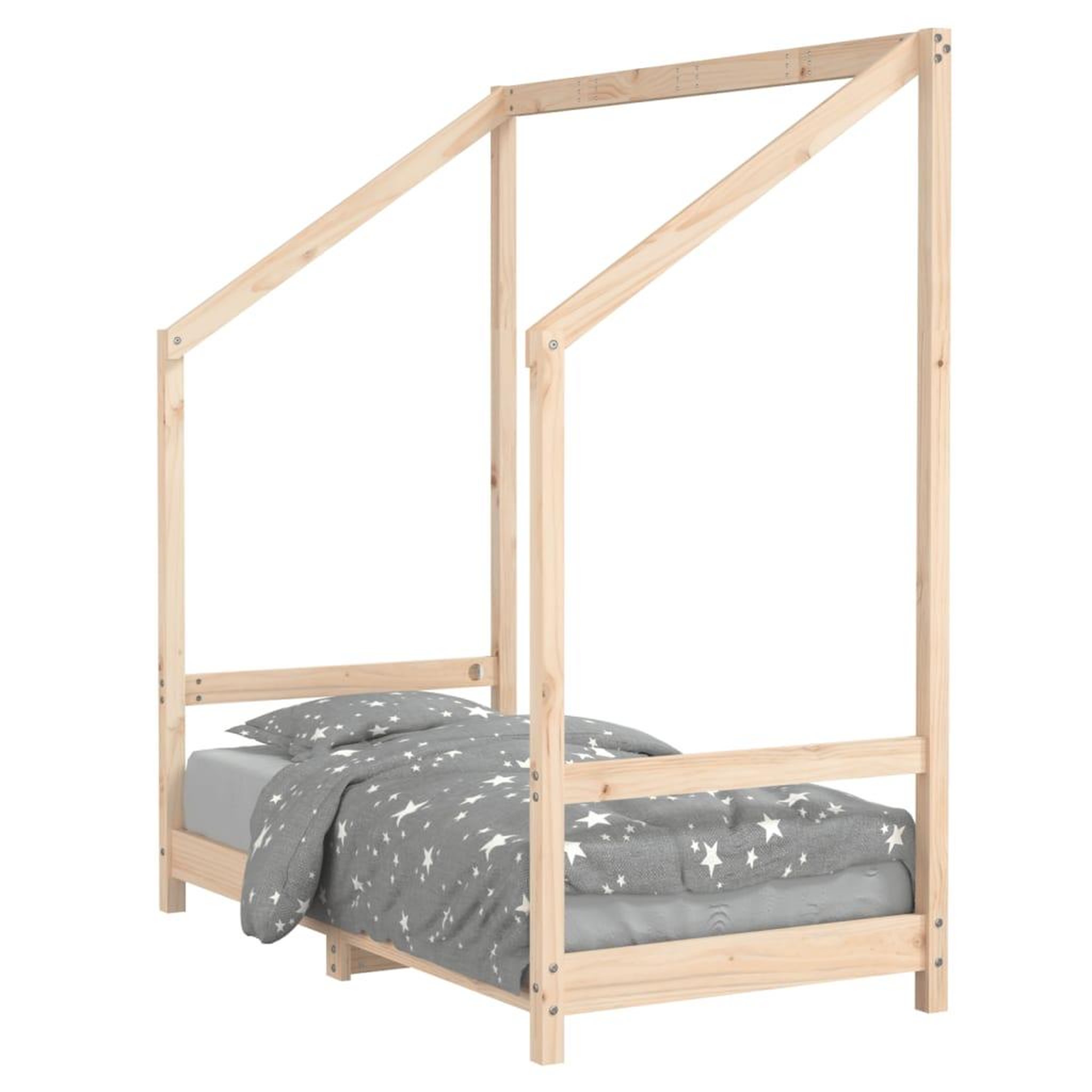 Voir la diapositive 2 : VIDAXL Cadre de lit pour enfant 70x140 cm bois de pin massif