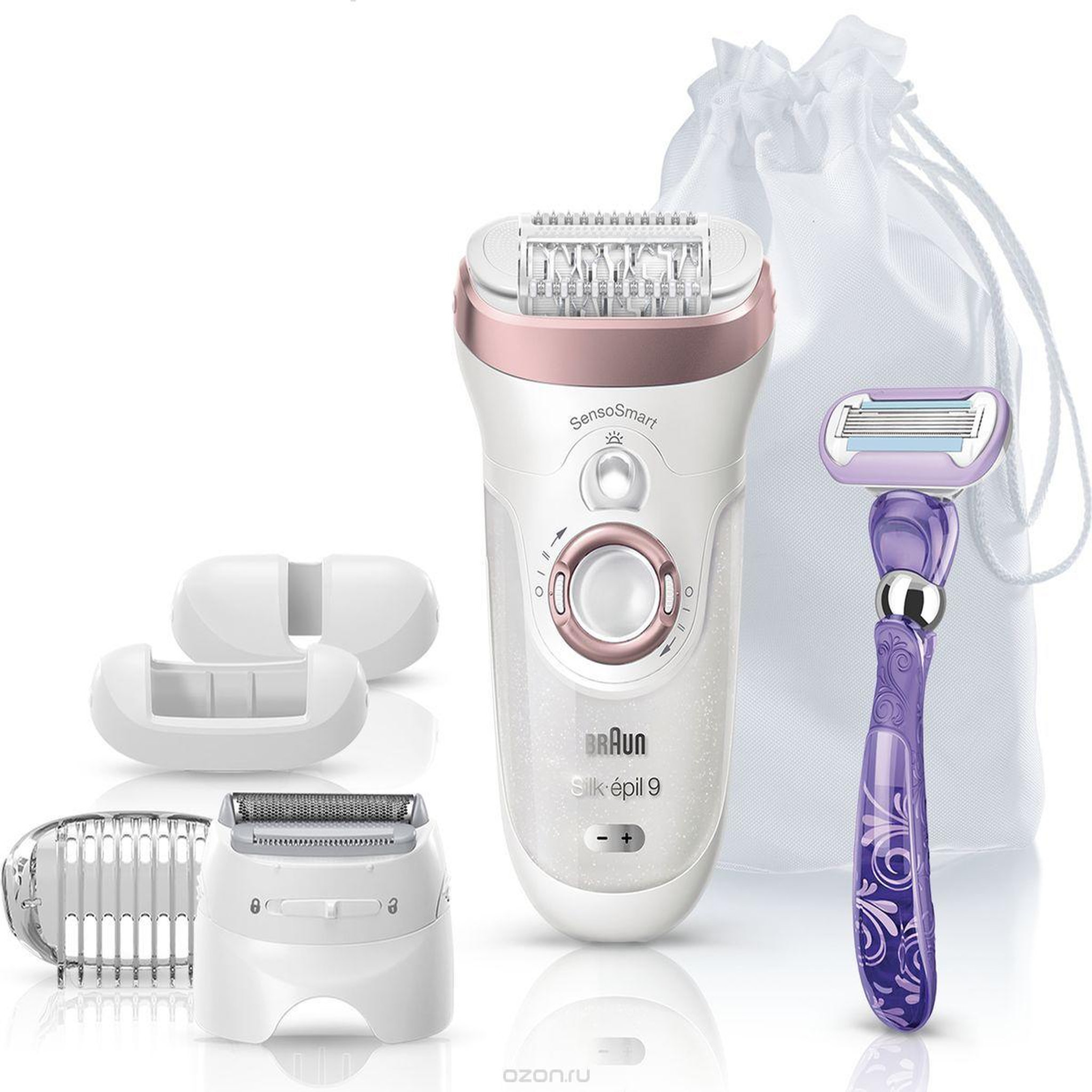 BRAUN Epilateur rechargeable + accessoires - ses9870