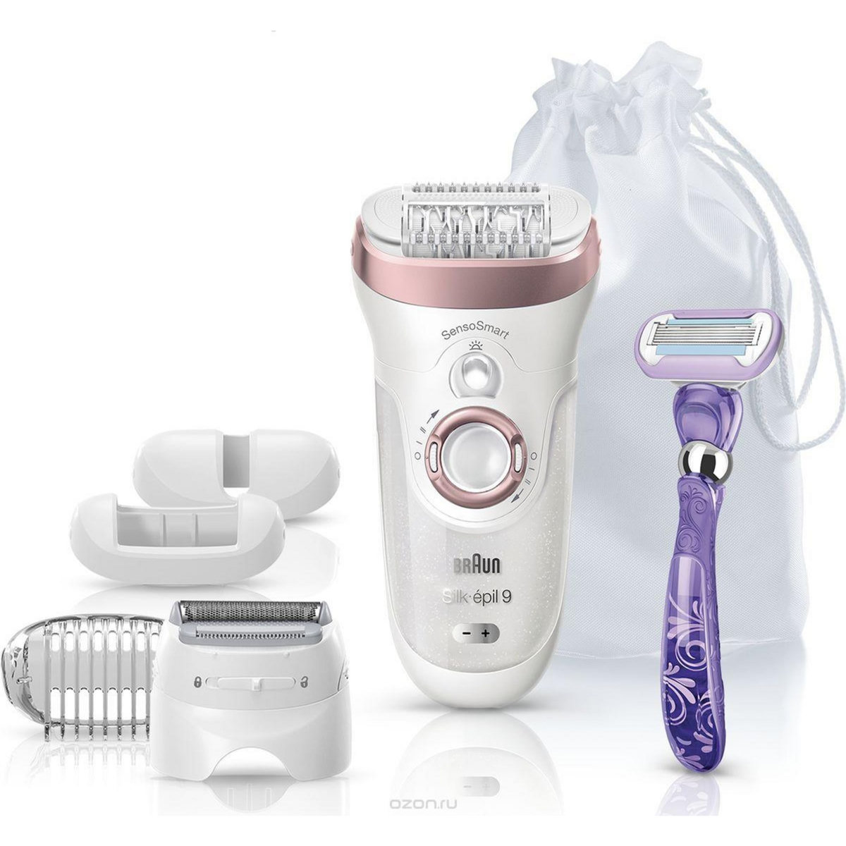 BRAUN Epilateur rechargeable + accessoires - ses9870