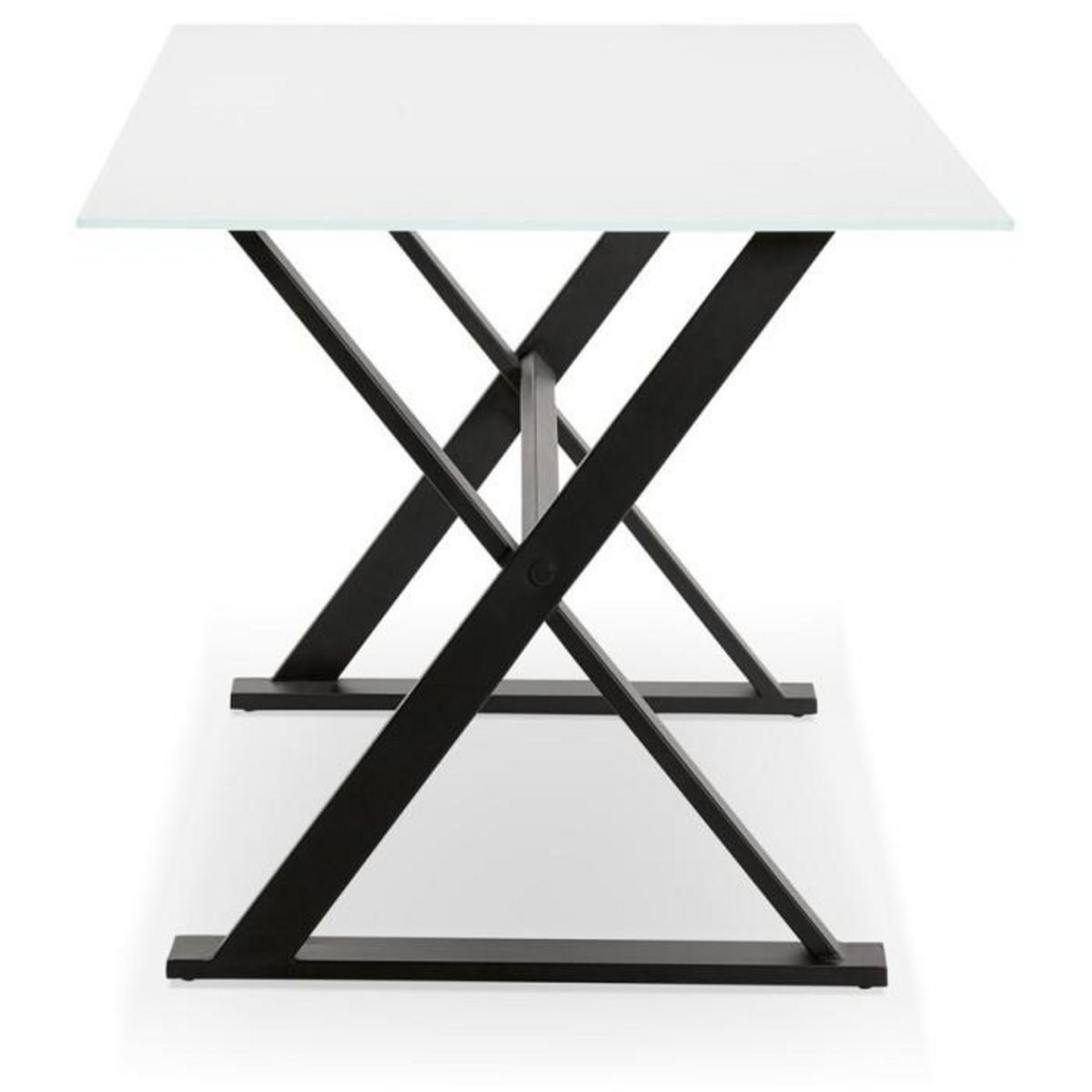 Paris Prix Table Design en Verre  Trinidad  160cm Blanc