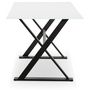 Voir la diapositive 3 : Paris Prix Table Design en Verre  Trinidad  160cm Blanc