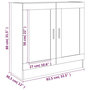Voir la diapositive 6 : VIDAXL Armoire a vitrine Chene fume 82,5x30,5x80 cm Bois d'ingenierie