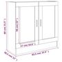 Voir la diapositive 6 : VIDAXL Armoire a vitrine Chene fume 82,5x30,5x80 cm Bois d'ingenierie