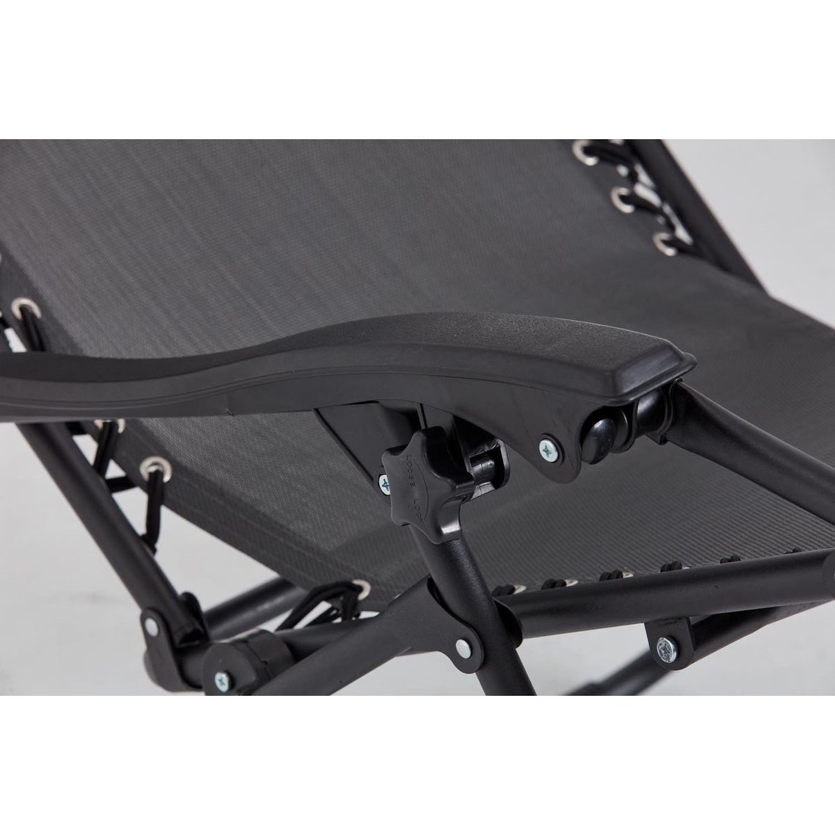 CONCEPT USINE Transat inclinable noir et gris foncé MANIHI