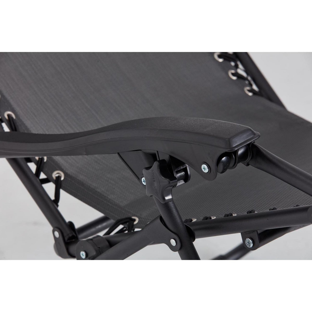 CONCEPT USINE Transat inclinable noir et gris foncé MANIHI