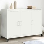 VIDAXL Buffet blanc 100,5x39x72 cm acier