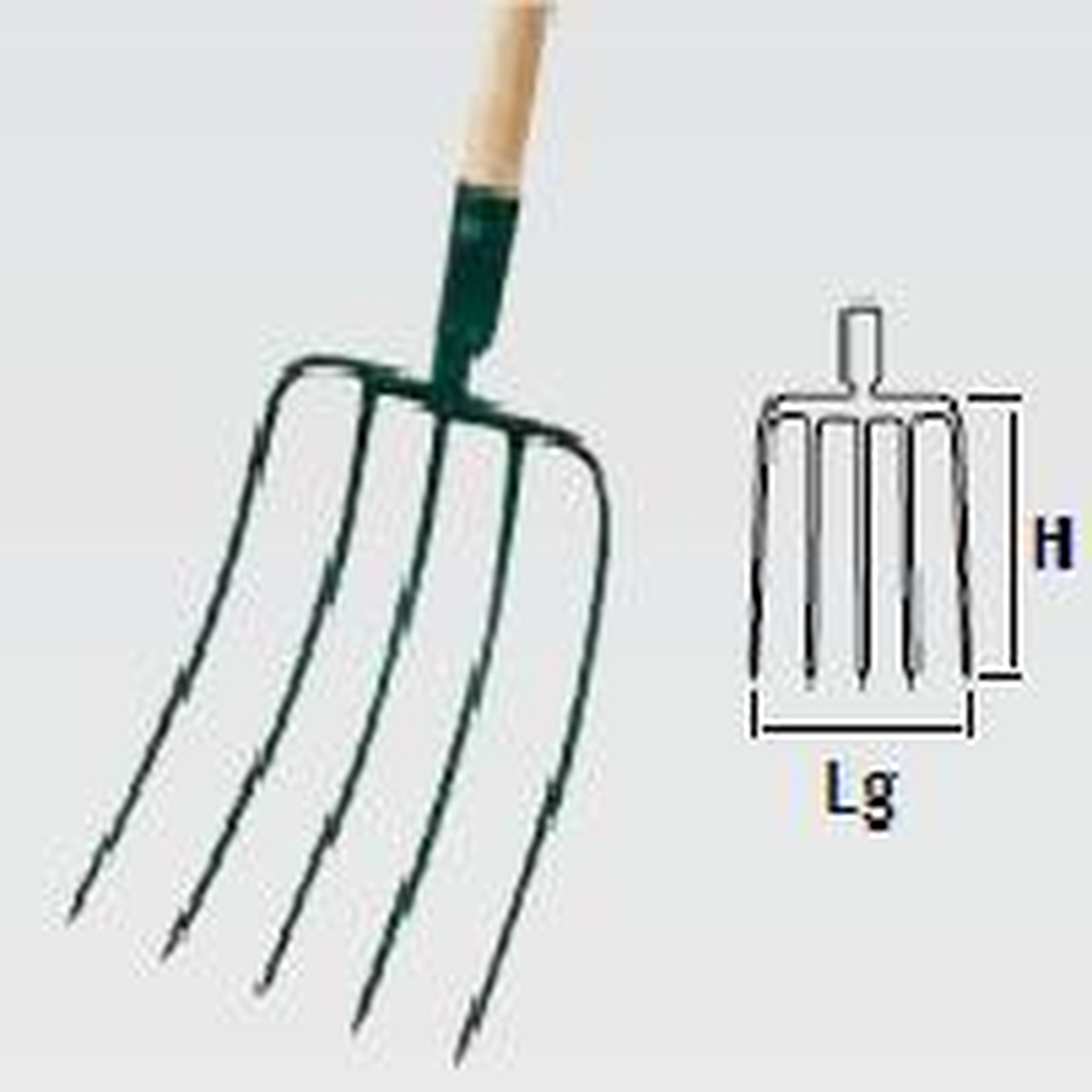Leborgne Fourche à fumier/maïs 5 dents - 30 cm - sans manche