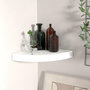 Voir la diapositive 1 : VIDAXL Etagere d'angle flottante blanc brillant 25x25x3,8 cm MDF