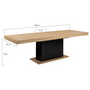 Voir la diapositive 5 : ID MARKET Table à manger extensible rectangle EDEN 8-12 personnes bois et noir 200-250 cm